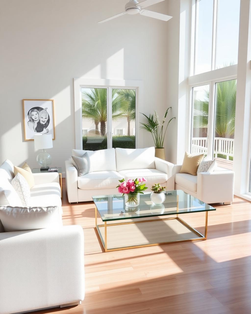 Sparkling clean sun-drenched living room after a Dream Path cleaning